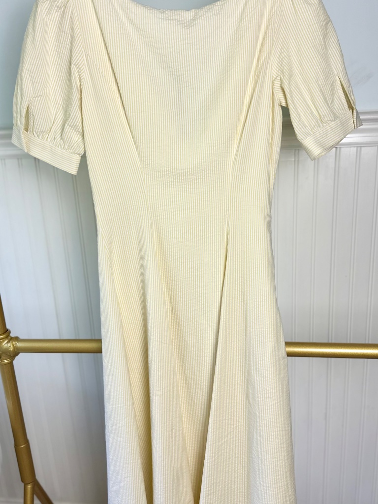 Mirror Palais Tea For Two In Yellow Seersucker- Nwt (Current Retail $695) — image 4 of 8
